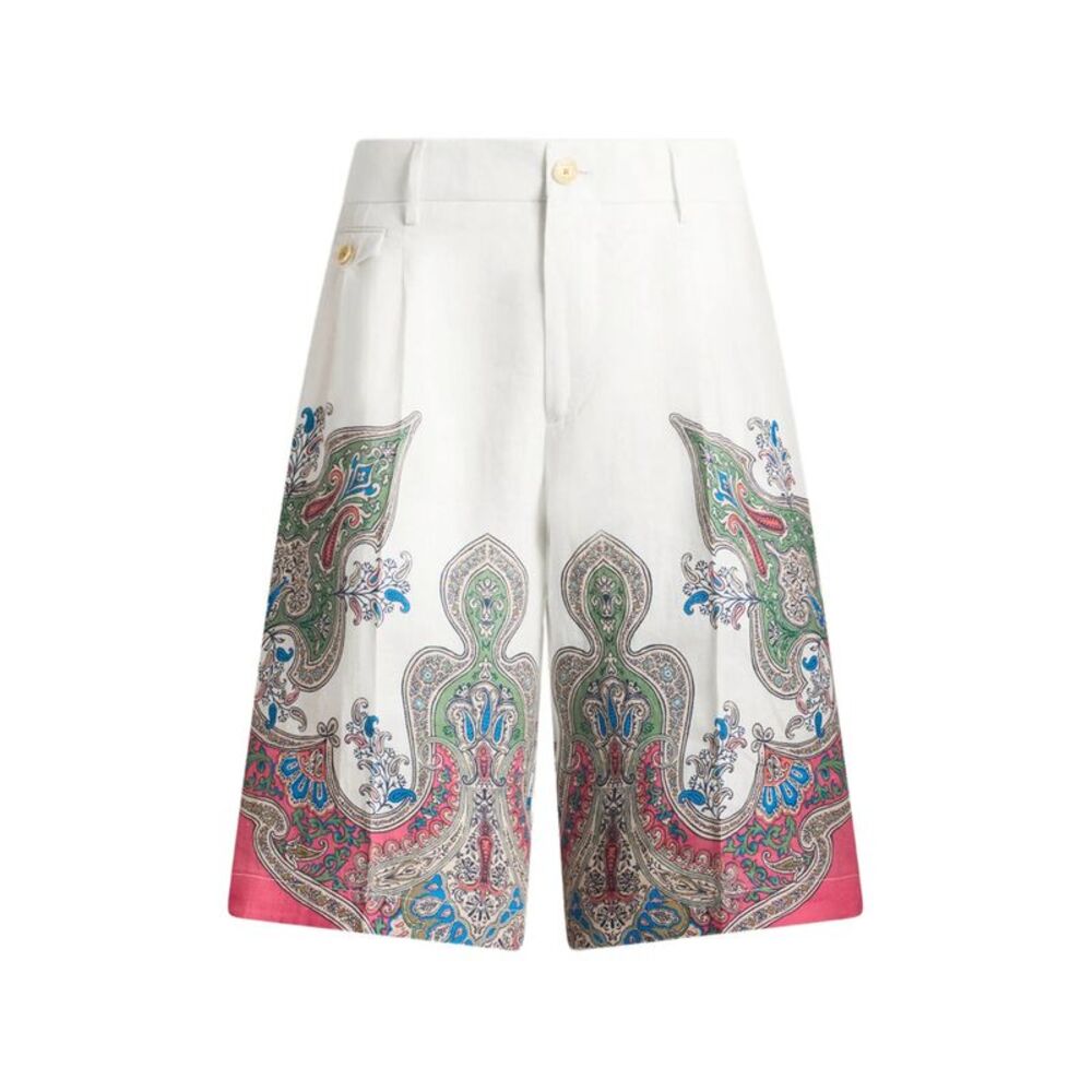 Etro White Shorts - Tailored Shorts Men